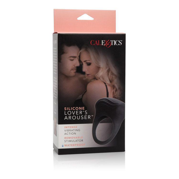 California Exotics - Silicone Lover's Arouser Vibrating Cock Ring (Black) -  Silicone Cock Ring (Vibration) Non Rechargeable  Durio.sg