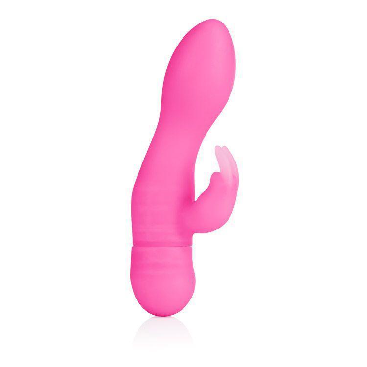 California Exotics - Silicone One Touch Jack Rabbit Vibrator (Pink) -  Rabbit Dildo (Vibration) Non Rechargeable  Durio.sg