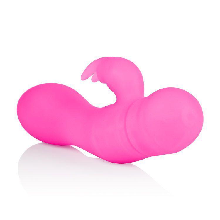 California Exotics - Silicone One Touch Jack Rabbit Vibrator (Pink) -  Rabbit Dildo (Vibration) Non Rechargeable  Durio.sg
