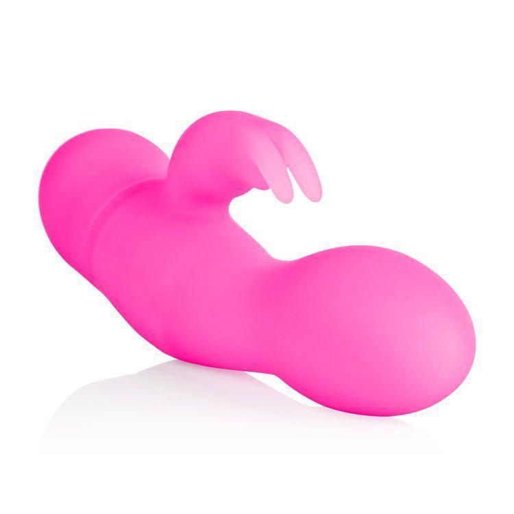 California Exotics - Silicone One Touch Jack Rabbit Vibrator (Pink) -  Rabbit Dildo (Vibration) Non Rechargeable  Durio.sg