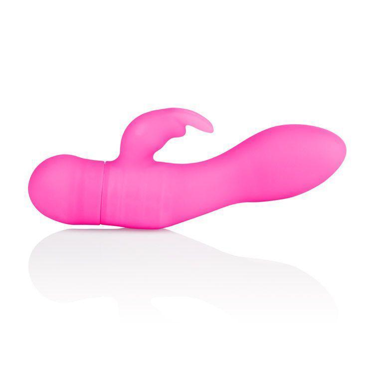 California Exotics - Silicone One Touch Jack Rabbit Vibrator (Pink) -  Rabbit Dildo (Vibration) Non Rechargeable  Durio.sg
