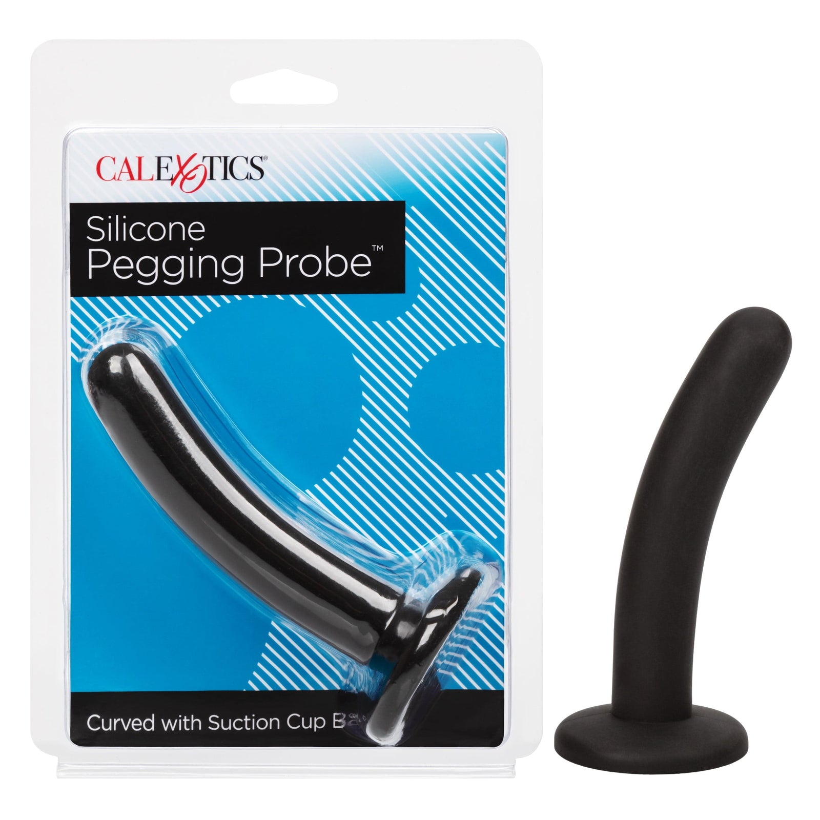 California Exotics - Silicone Pegging Probe Strap On Dildo (Black) -  Non Realistic Dildo with suction cup (Non Vibration)  Durio.sg