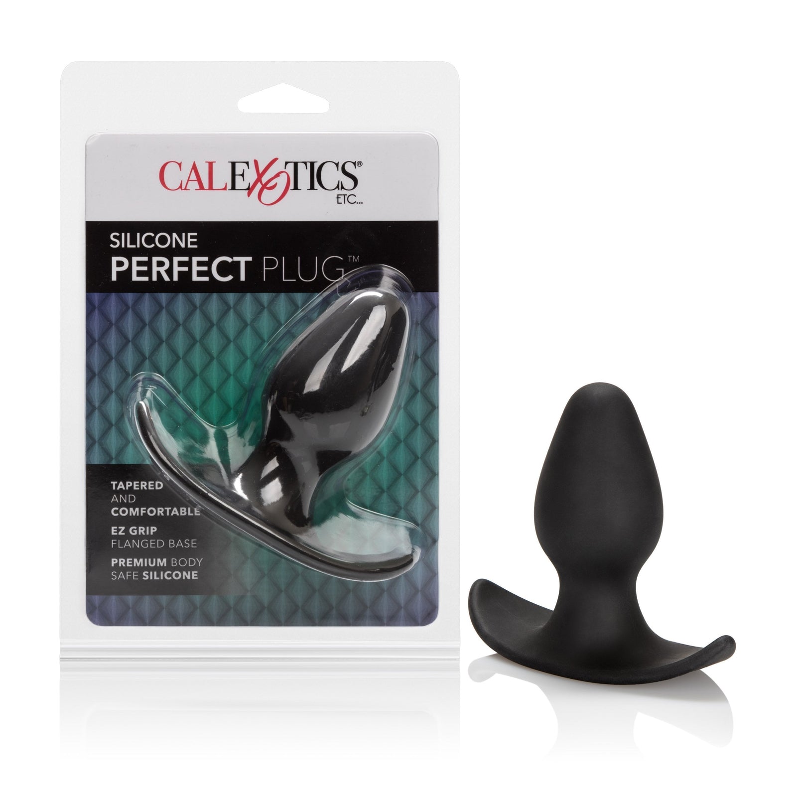 California Exotics - Silicone Perfect Butt Plug (Black) -  Anal Plug (Non Vibration)  Durio.sg