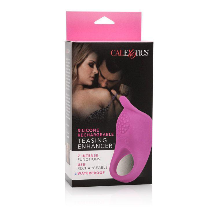 California Exotics - Silicone Rechargeable Teasing Enhancer Cock Ring (Pink) -  Silicone Cock Ring (Vibration) Rechargeable  Durio.sg
