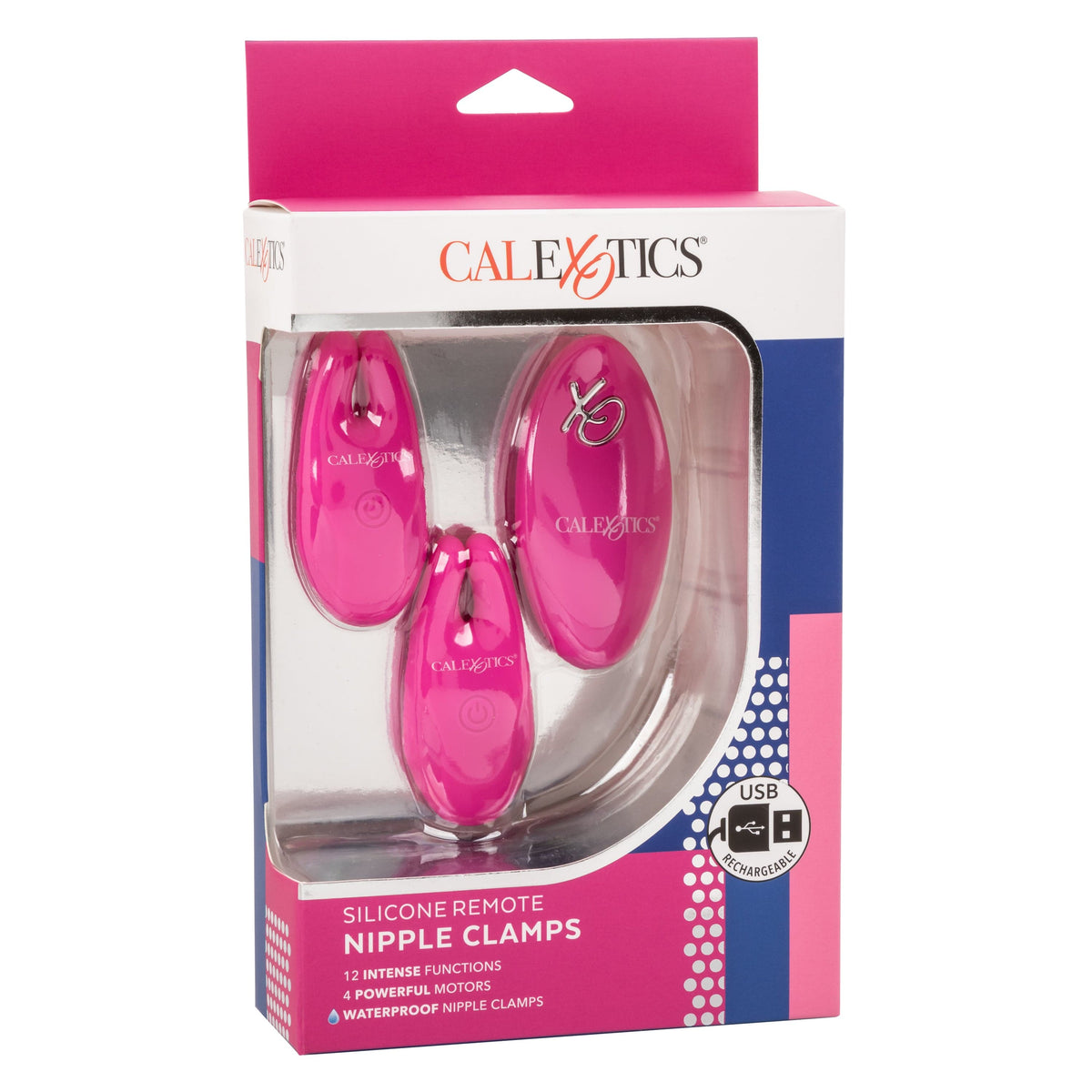California Exotics - Silicone Remote Control Vibrating Nipple Clamps (Pink) -  Nipple Clamps (Vibration) Rechargeable  Durio.sg