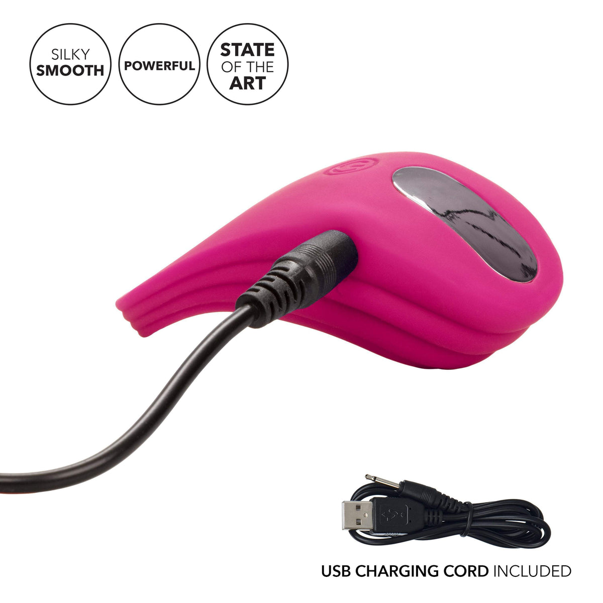 California Exotics - Silicone Remote Pleasure Cock Ring (Pink) -  Silicone Cock Ring (Vibration) Rechargeable  Durio.sg