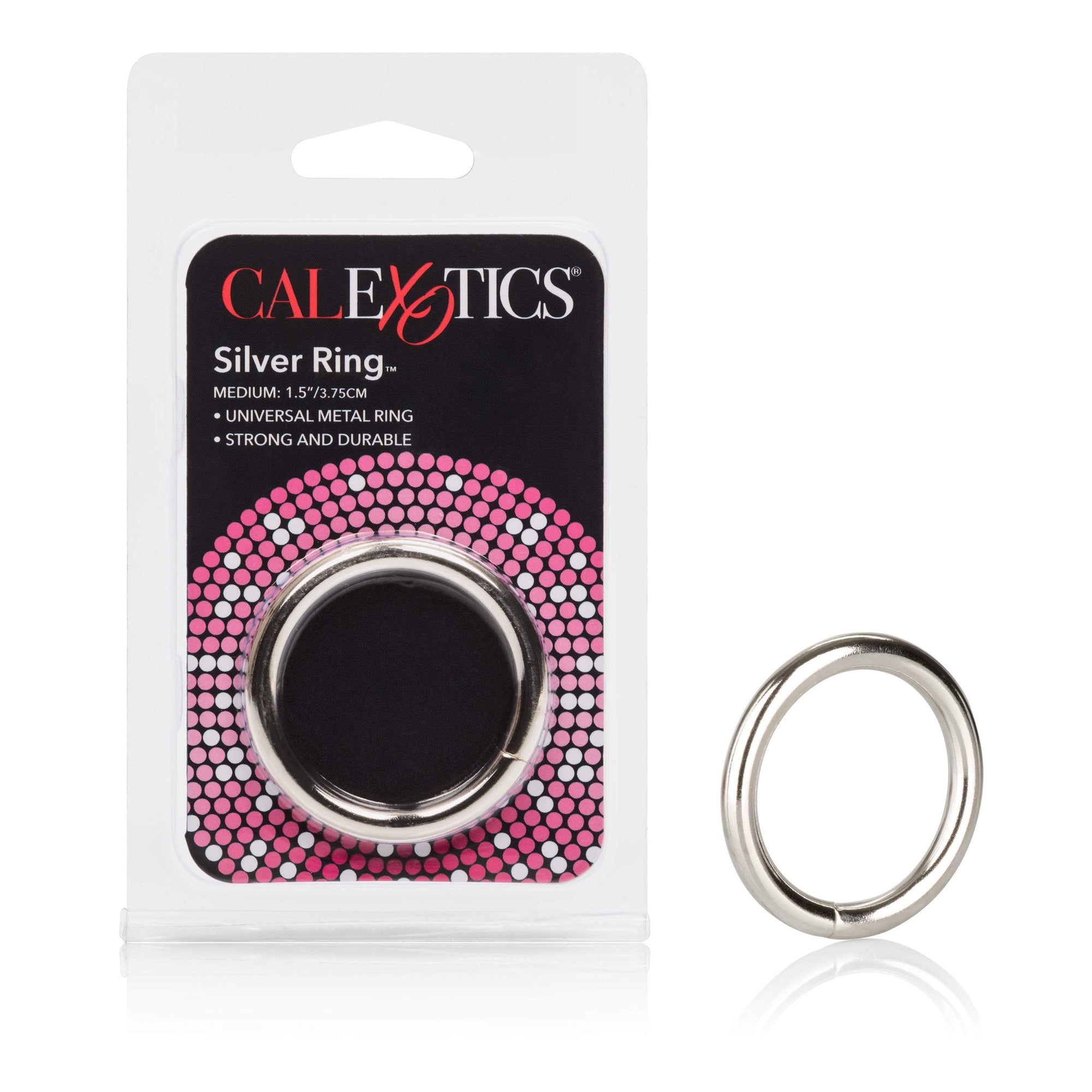 California Exotics - Silver Metal Cock Ring Medium (Silver) -  Metal Cock Ring (Non Vibration)  Durio.sg