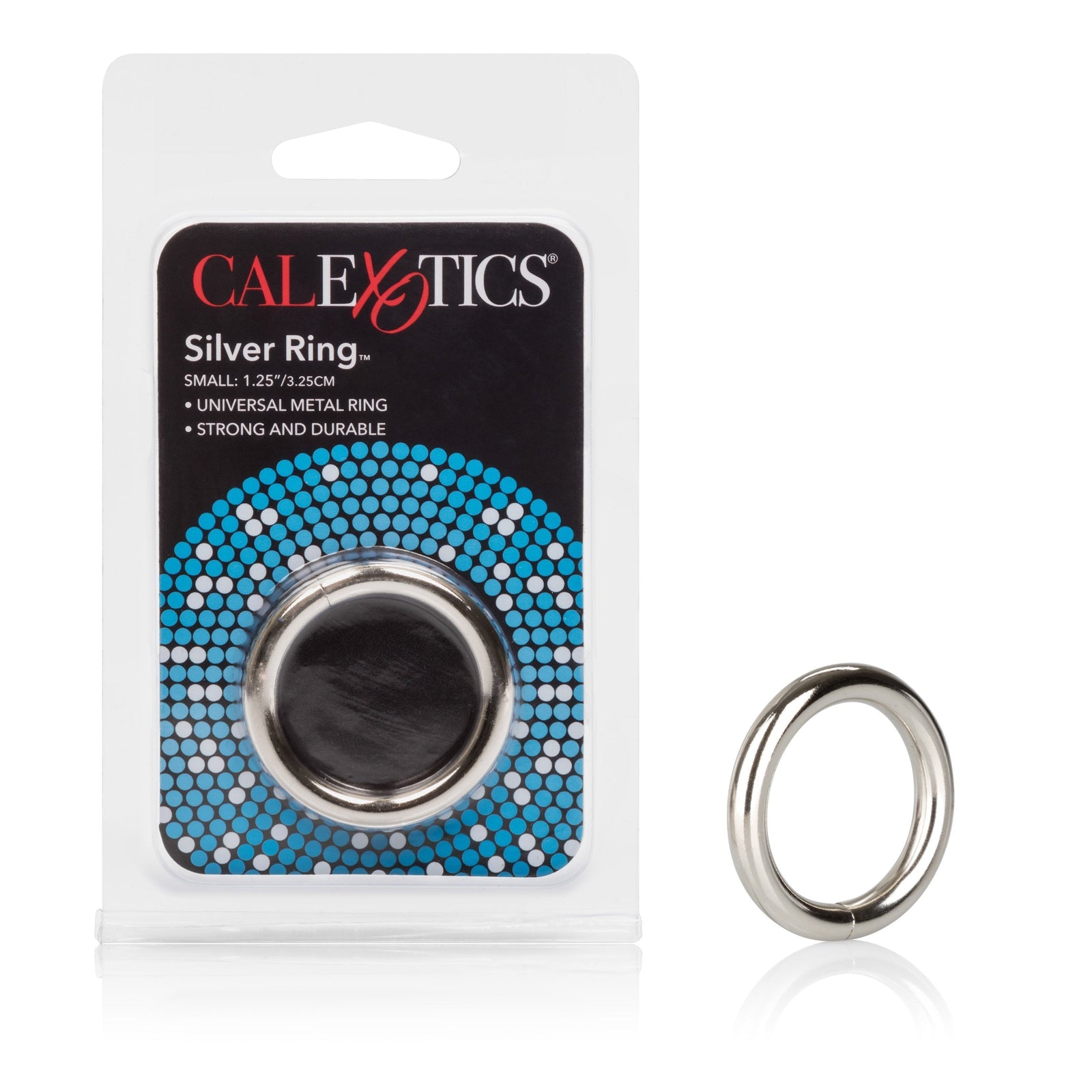 California Exotics - Silver Metal Cock Ring Small (Silver) -  Metal Cock Ring (Non Vibration)  Durio.sg