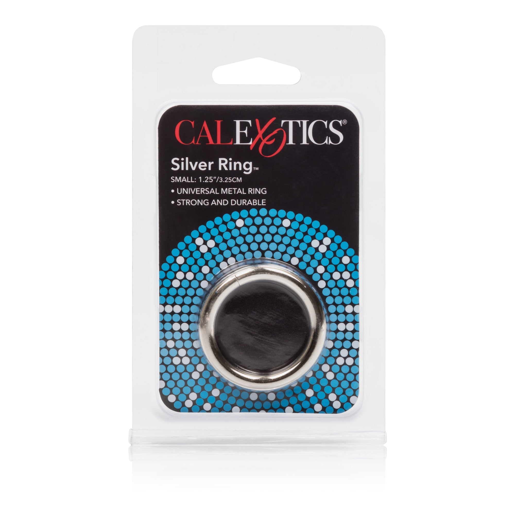 California Exotics - Silver Metal Cock Ring Small (Silver) -  Metal Cock Ring (Non Vibration)  Durio.sg