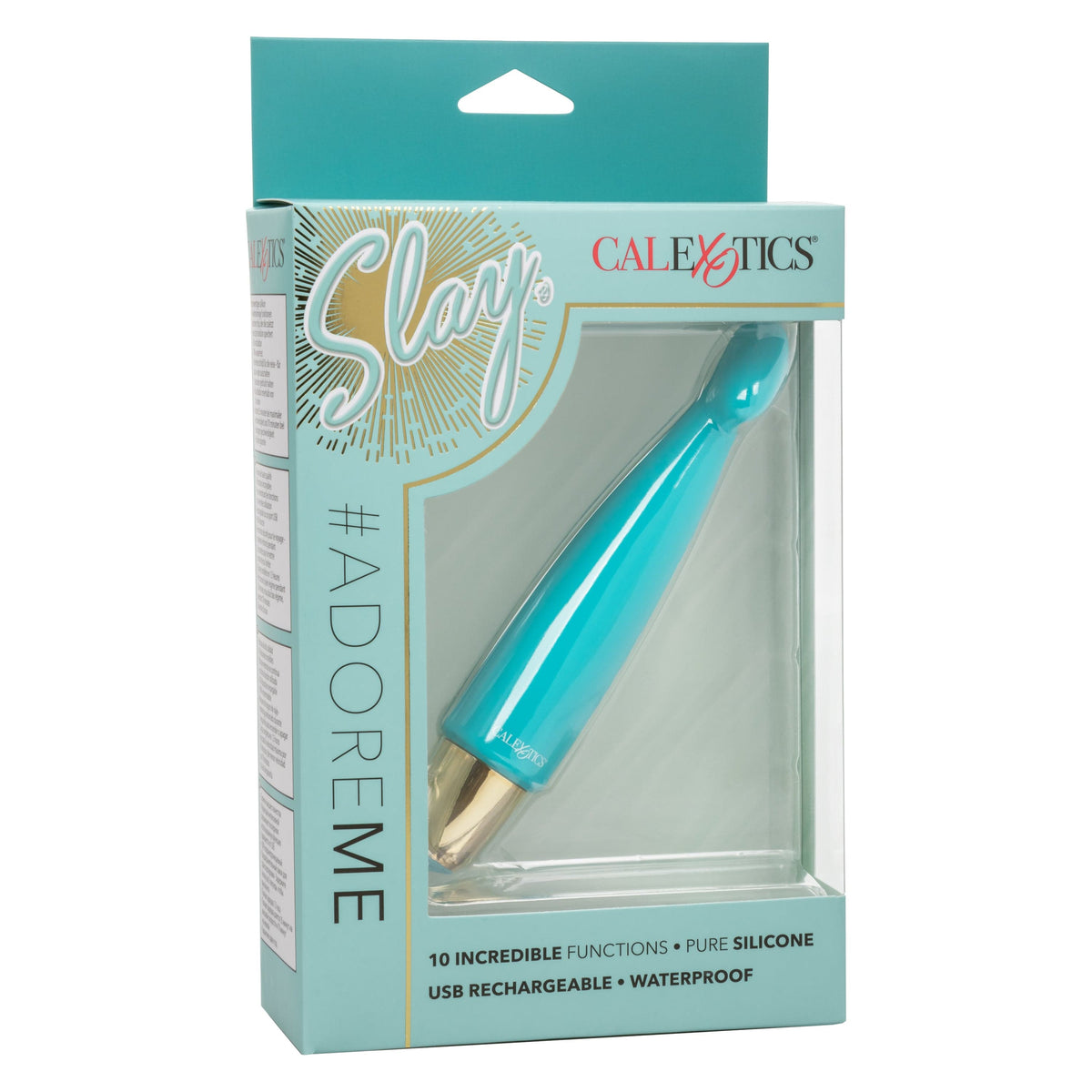 California Exotics - Slay AdoreMe G Spot Vibrator (Teal) -  G Spot Dildo (Vibration) Rechargeable  Durio.sg