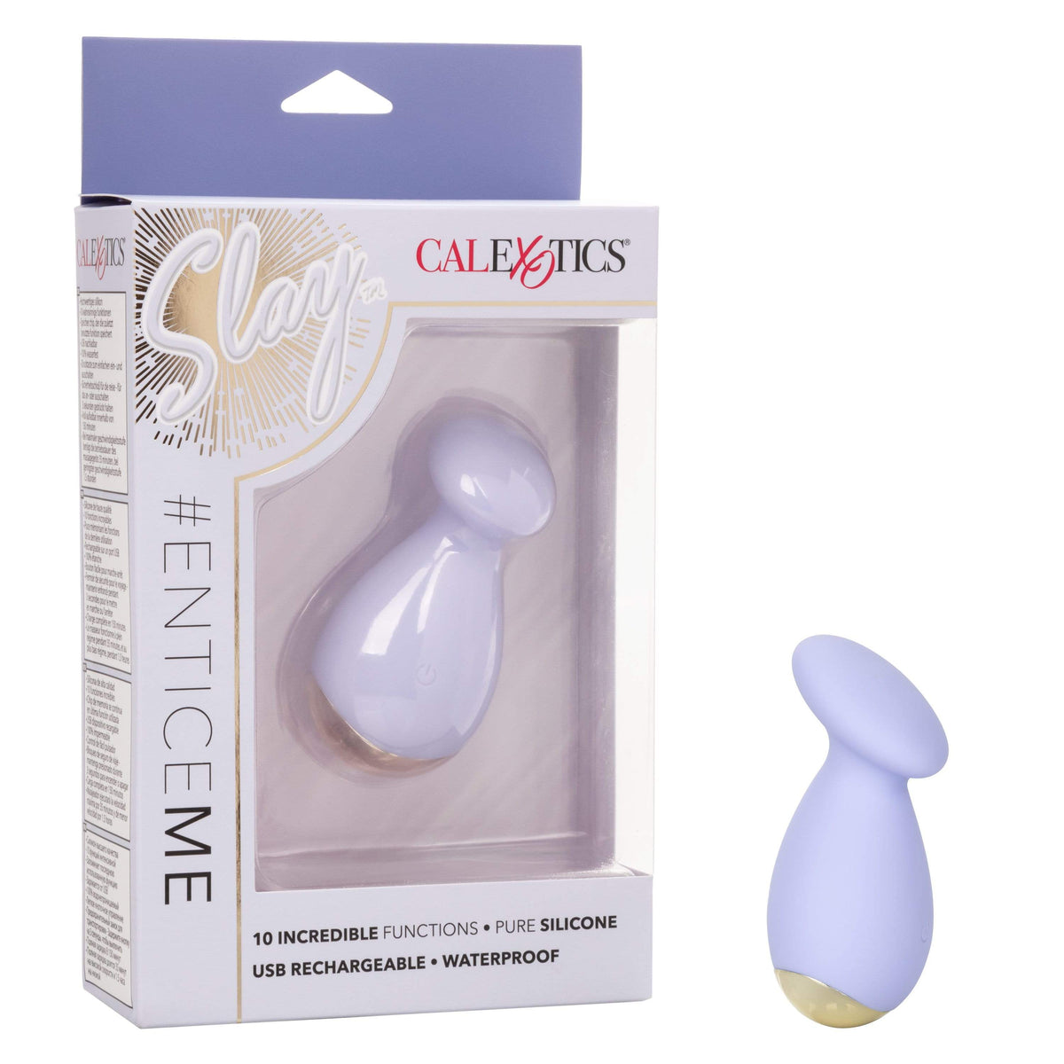 California Exotics - Slay EnticeMe Silicone Clit Massger (Purple) -  Clit Massager (Vibration) Rechargeable  Durio.sg