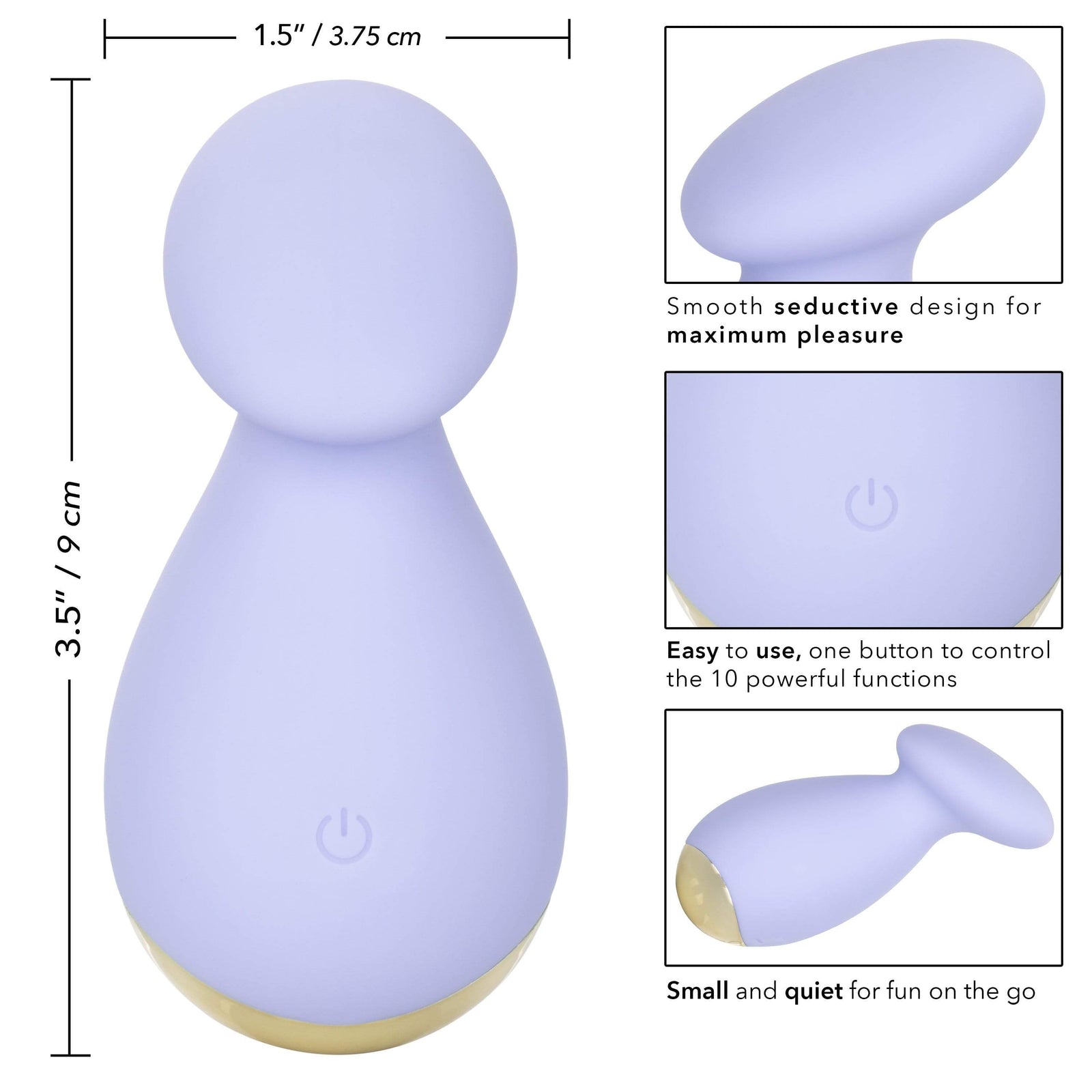 California Exotics - Slay EnticeMe Silicone Clit Massger (Purple) -  Clit Massager (Vibration) Rechargeable  Durio.sg