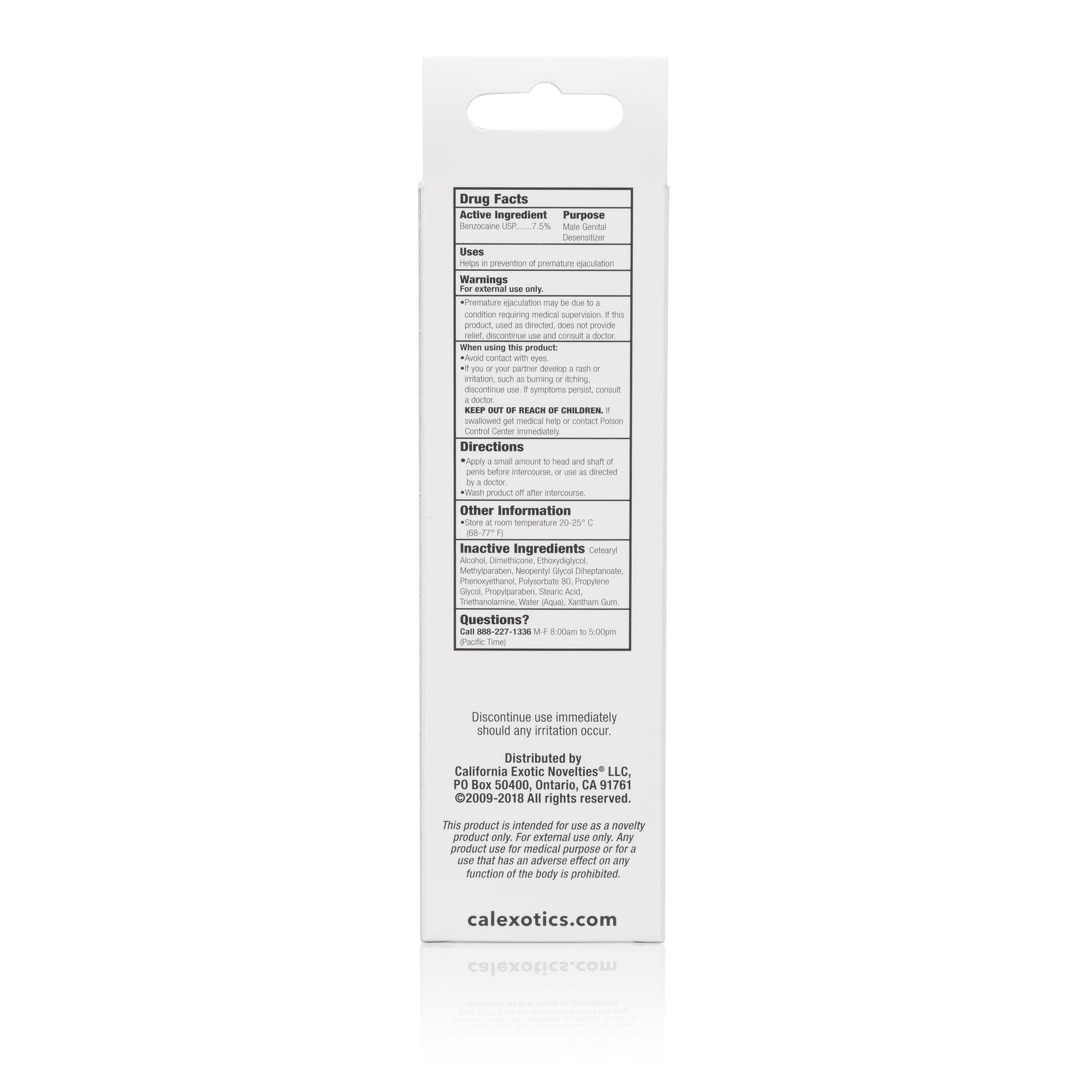 California Exotics - Sta Hard Male Genital Desensitizer Delay Cream (White) -  Delayer  Durio.sg