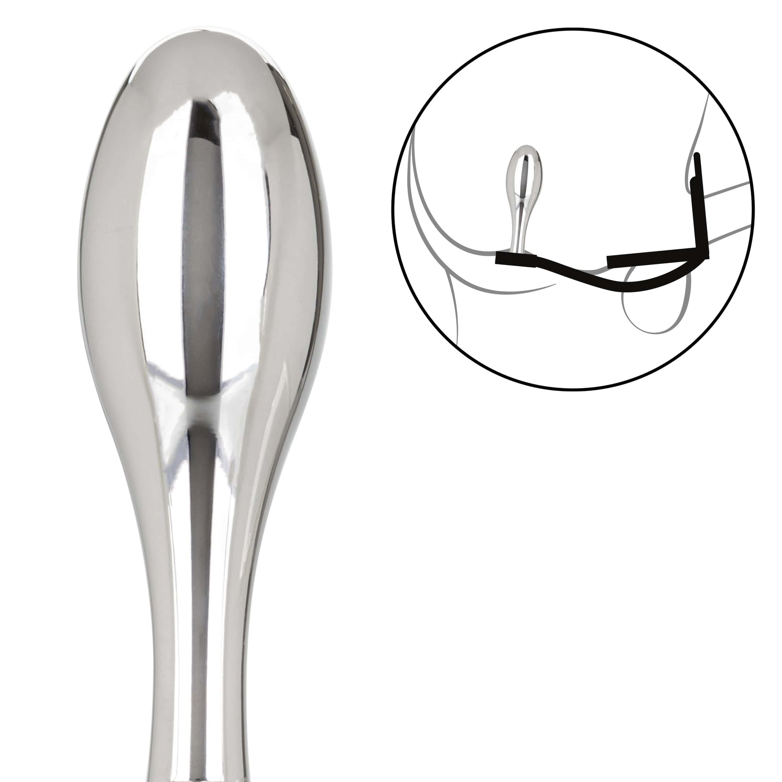 California Exotics - Star Fucker Teardrop Anal Plug with Cock Support (Silver) -  Anal Plug (Non Vibration)  Durio.sg