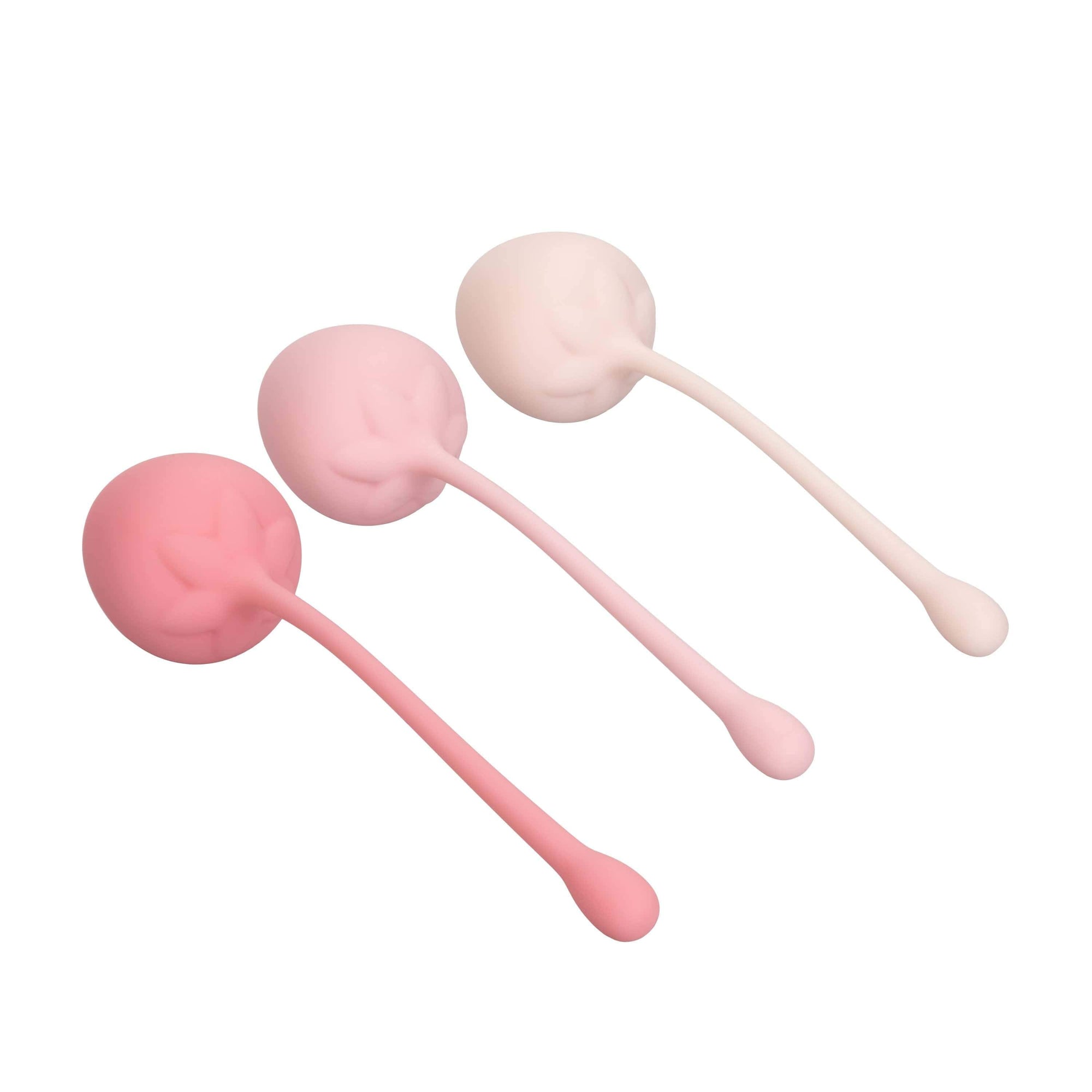 California Exotics - Strawberry Silicone Kegel Balls Training Set (Pink) -  Kegel Balls (Non Vibration)  Durio.sg