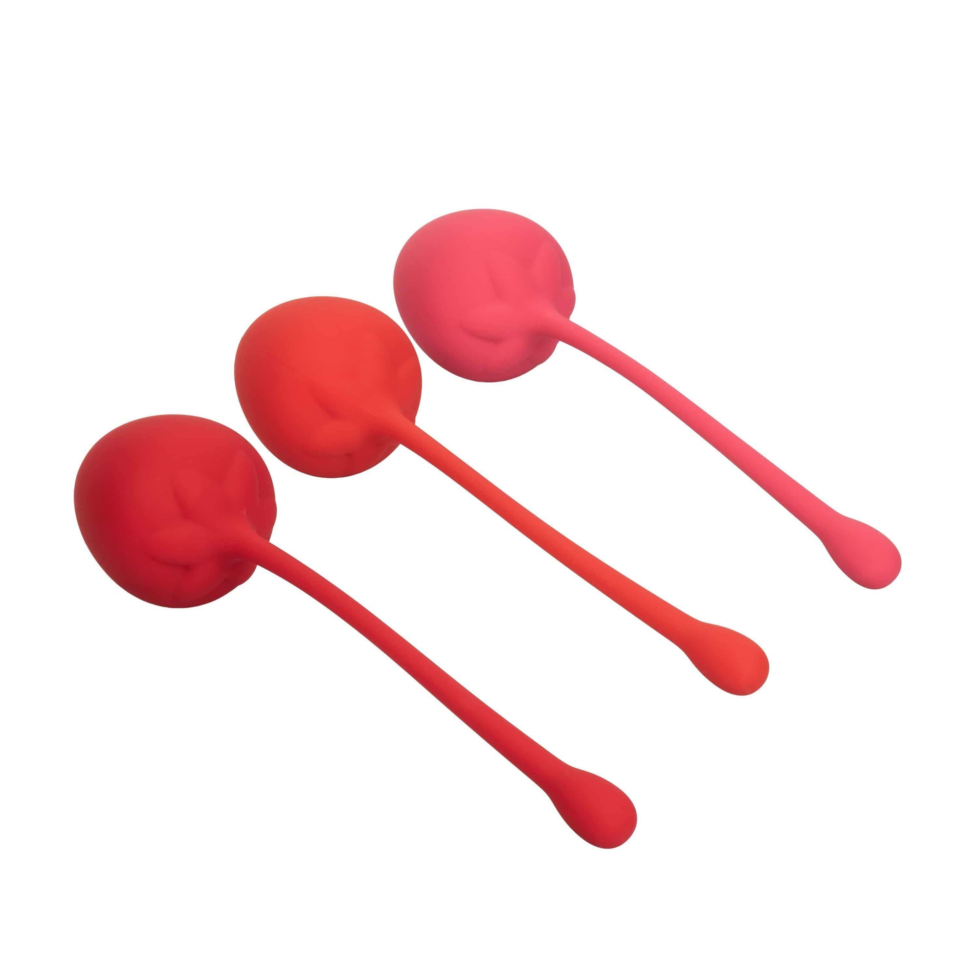 California Exotics - Strawberry Silicone Kegel Balls Training Set (Pink) -  Kegel Balls (Non Vibration)  Durio.sg