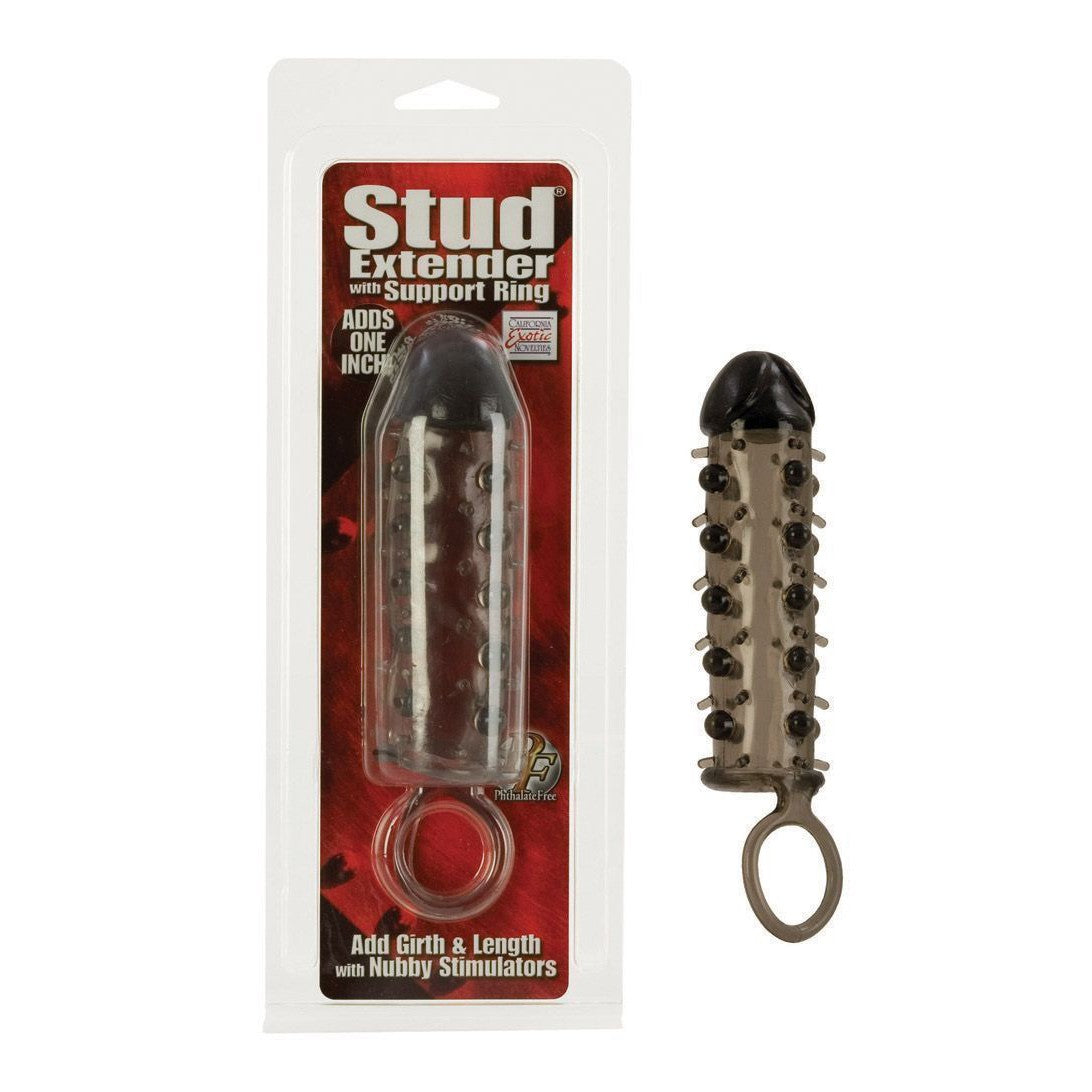 California Exotics - Stud Extender Cock Sleeve (Smoke) -  Cock Sleeves (Non Vibration)  Durio.sg
