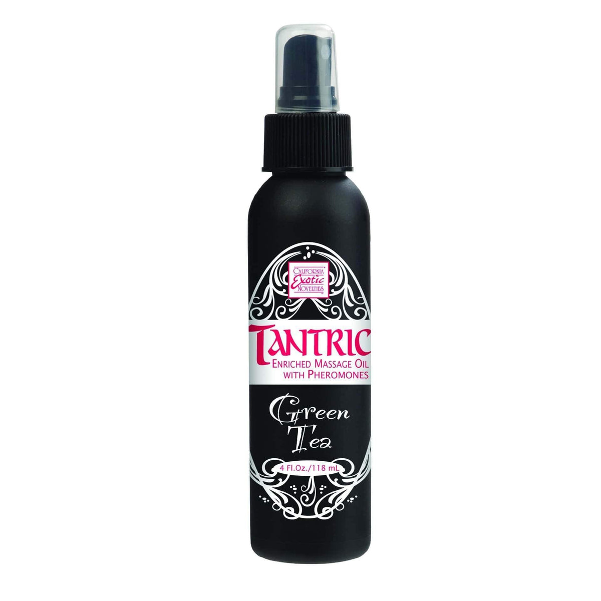 California Exotics - Tantric Enriched Massage Oil with Pheromones Green Tea 118ml -  Massage Oil  Durio.sg