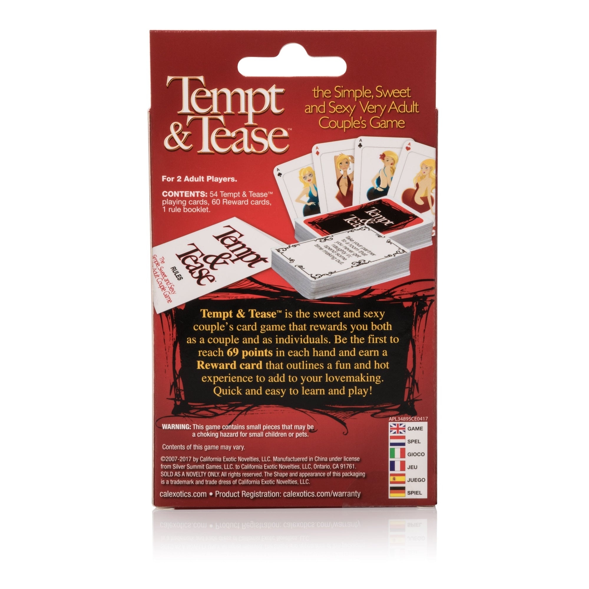 California Exotics - Tempt & Tease Card Game (Red) -  Games  Durio.sg