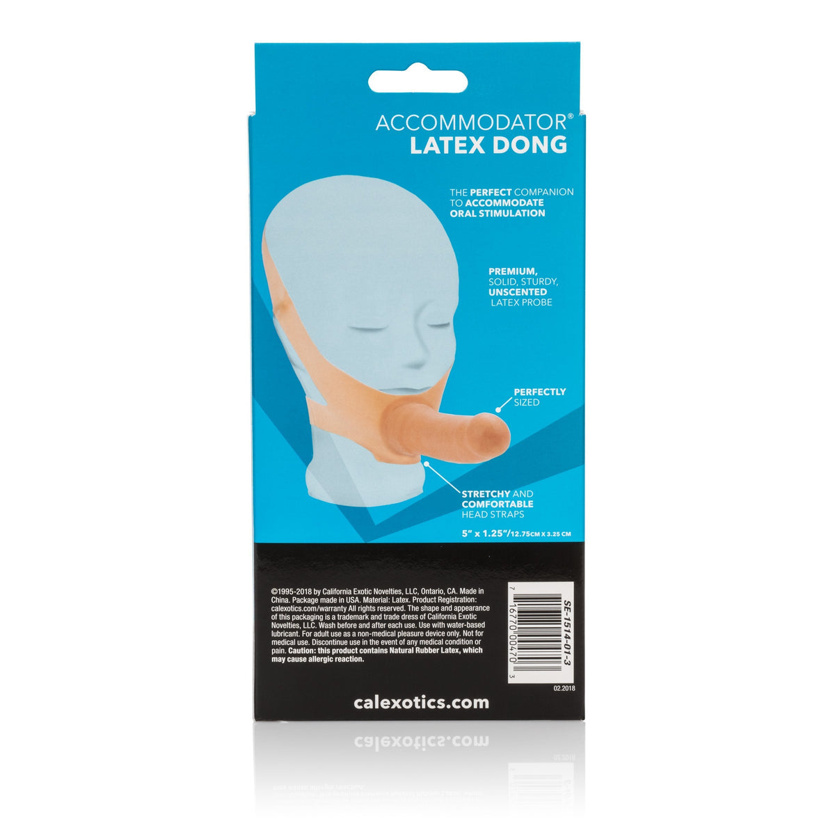 California Exotics - The Accommodator Latex Dong Penetrator (Beige) -  Realistic Gay Dildo w/o suction cup (Non Vibration)  Durio.sg