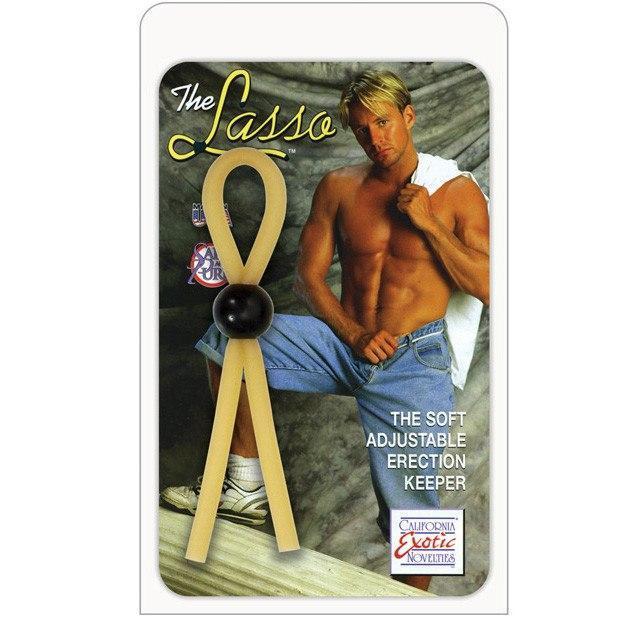 California Exotics - The Lasso Erection Keeper (Yellow) -  Rubber Cock Ring (Non Vibration)  Durio.sg