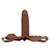 California Exotics - The Original Accommodator Latex Dong Mouth Strap On (Brown) -  Strap On with Non hollow Dildo for Female (Non Vibration)  Durio.sg