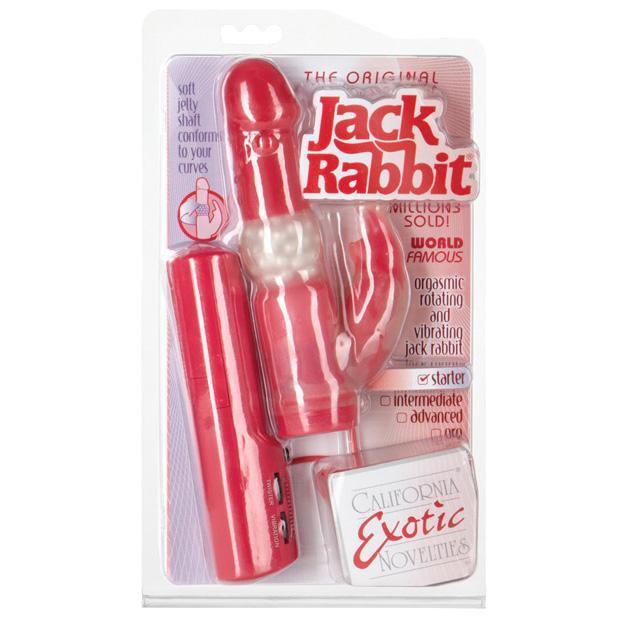 California Exotics - The Original Remote Jack Rabbit Vibrator (Red) -  Remote Control Dildo w/o Suction Cup (Vibration) Non Rechargeable  Durio.sg