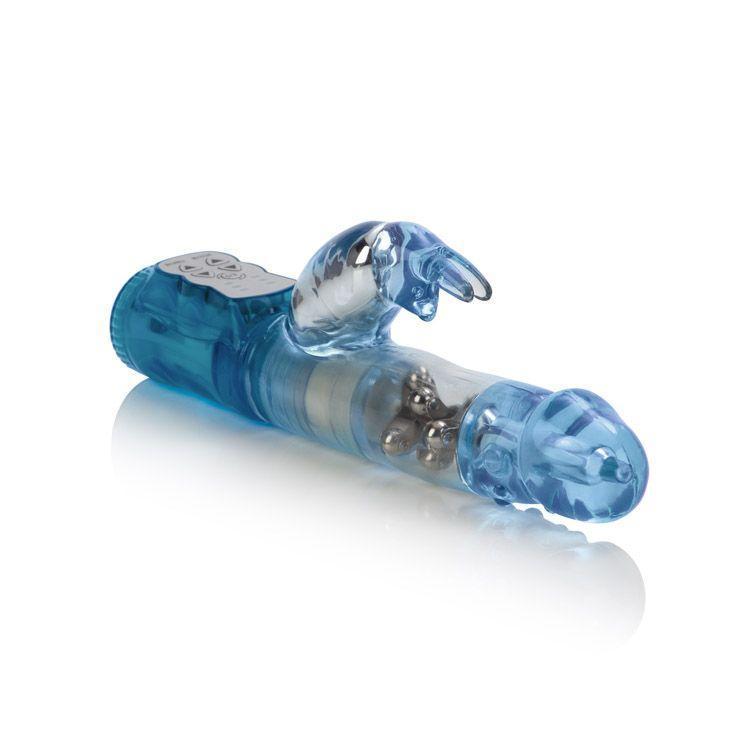 California Exotics - The Original Waterproof 3 Rows Jack Rabbit Vibrator Intermediate (Blue) -  Rabbit Dildo (Vibration) Non Rechargeable  Durio.sg