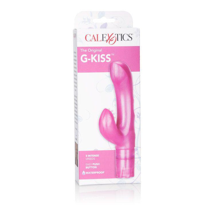 California Exotics - The original G Kiss Rabbit Vibrator (Pink) -  Rabbit Dildo (Vibration) Non Rechargeable  Durio.sg