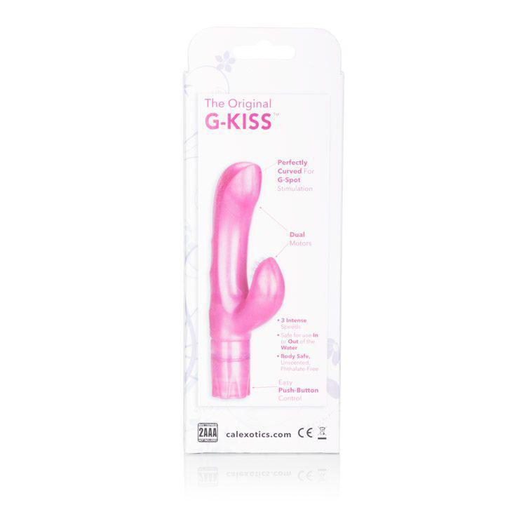 California Exotics - The original G Kiss Rabbit Vibrator (Pink) -  Rabbit Dildo (Vibration) Non Rechargeable  Durio.sg