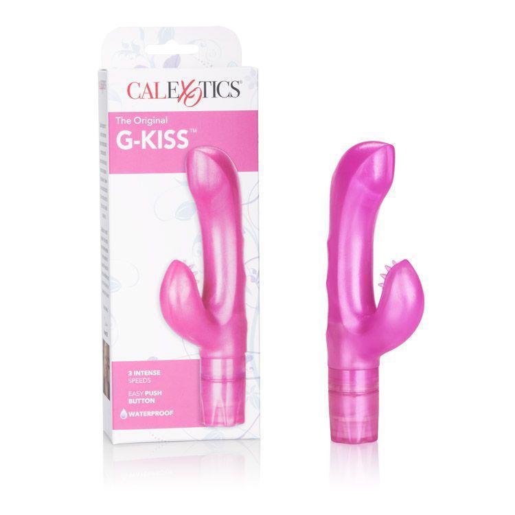 California Exotics - The original G Kiss Rabbit Vibrator (Pink) -  Rabbit Dildo (Vibration) Non Rechargeable  Durio.sg