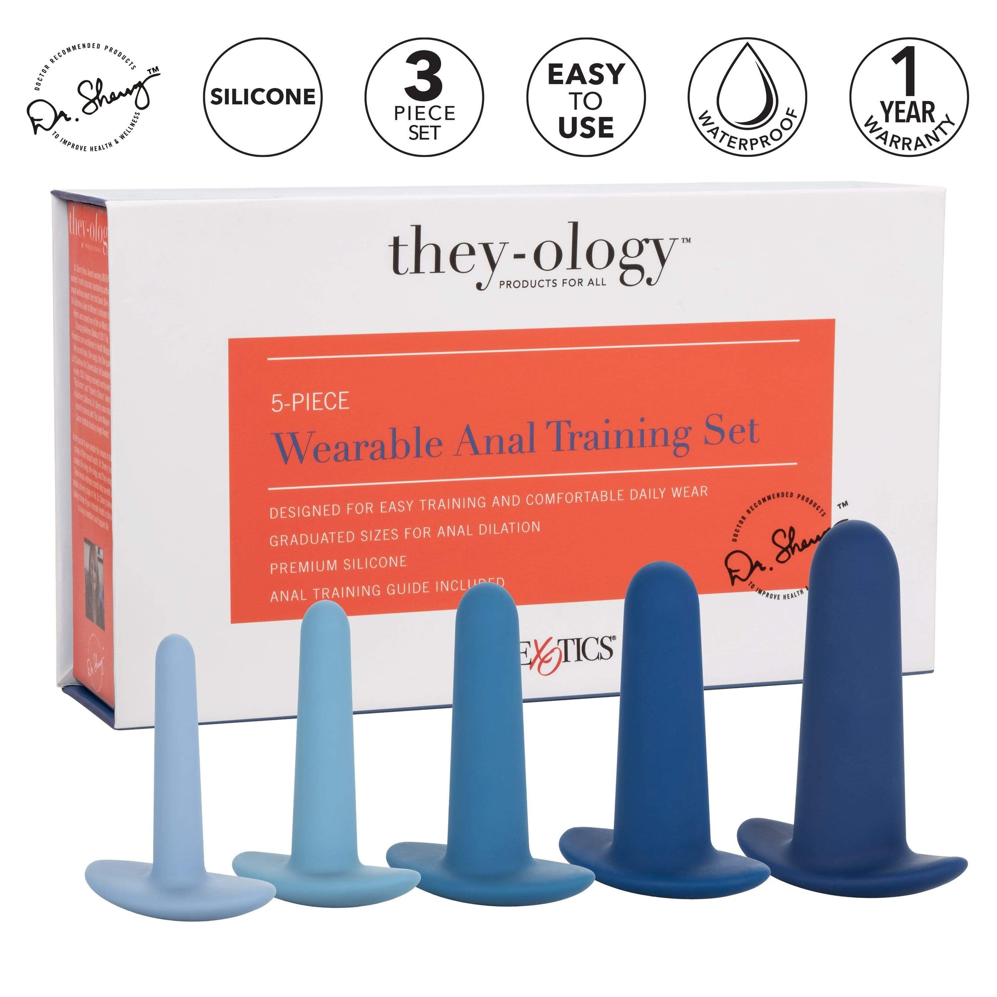 California Exotics - Theyology 5 Piece Wearable Anal Training Set (Multi Colour) -  Anal Kit (Non Vibration)  Durio.sg