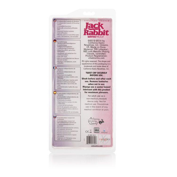California Exotics - Thrusting Orgasm Jack Rabbit Vibrator (Pink) -  Rabbit Dildo (Vibration) Non Rechargeable  Durio.sg