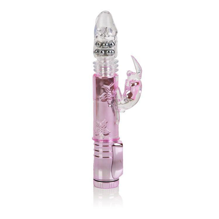 California Exotics - Thrusting Orgasm Jack Rabbit Vibrator (Pink) -  Rabbit Dildo (Vibration) Non Rechargeable  Durio.sg