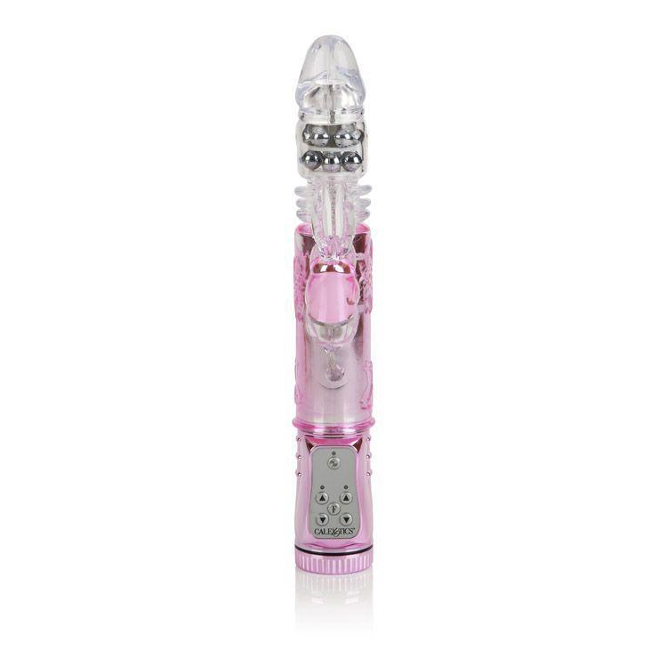 California Exotics - Thrusting Orgasm Jack Rabbit Vibrator (Pink) -  Rabbit Dildo (Vibration) Non Rechargeable  Durio.sg