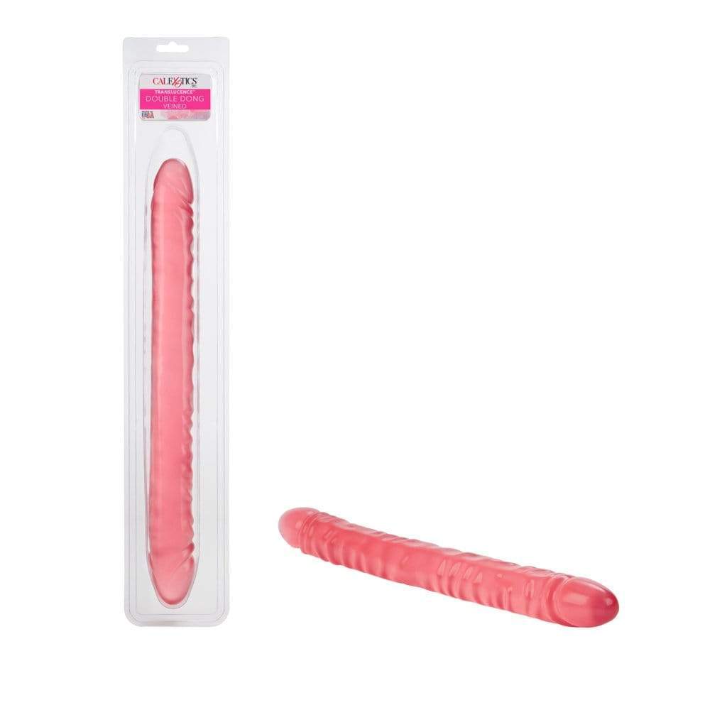 California Exotics - Translucence Veined Double Dong 17" (Pink) -  Double Dildo (Non Vibration)  Durio.sg