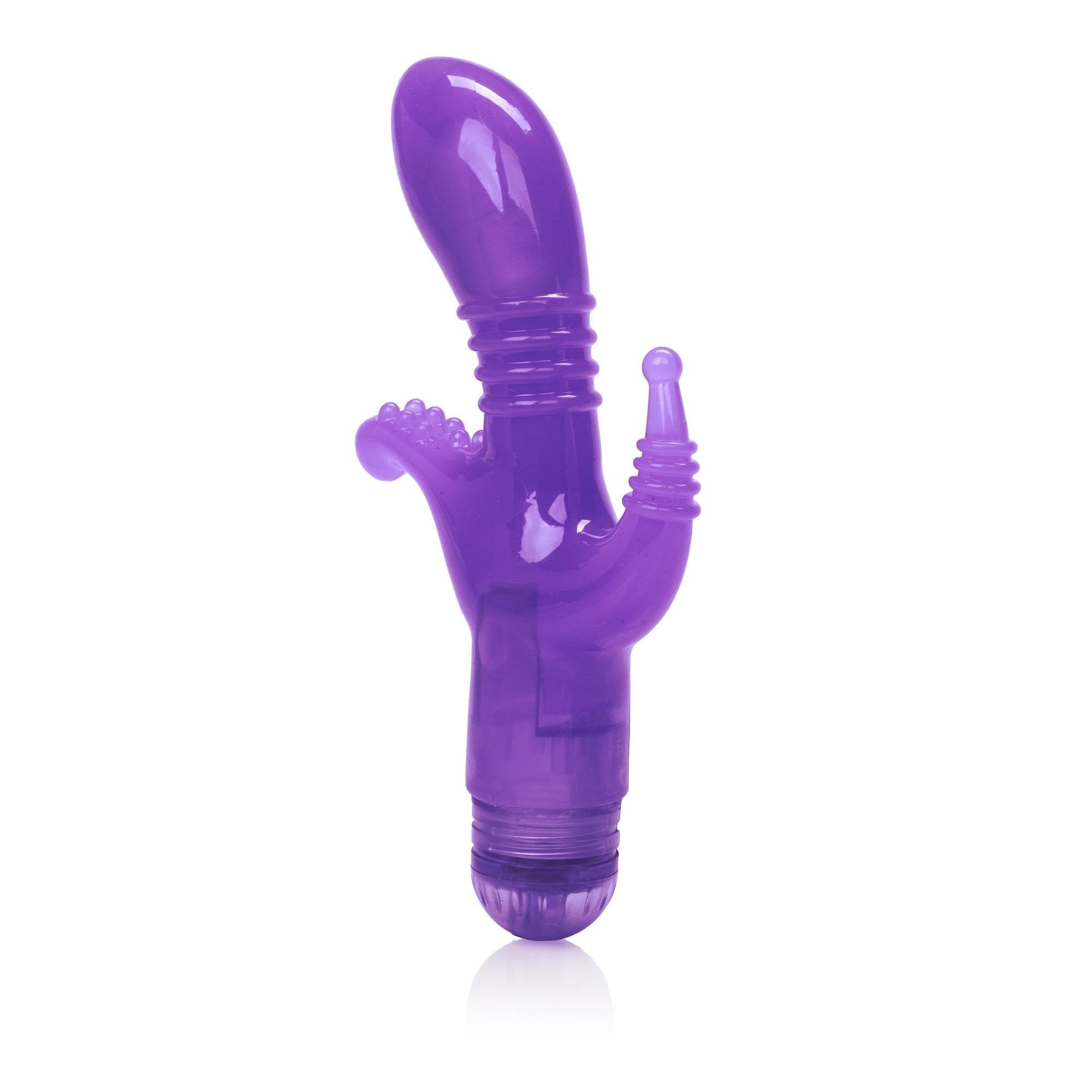 California Exotics - Triple Tease G Spot Vibrator (Purple) -  G Spot Dildo (Vibration) Non Rechargeable  Durio.sg