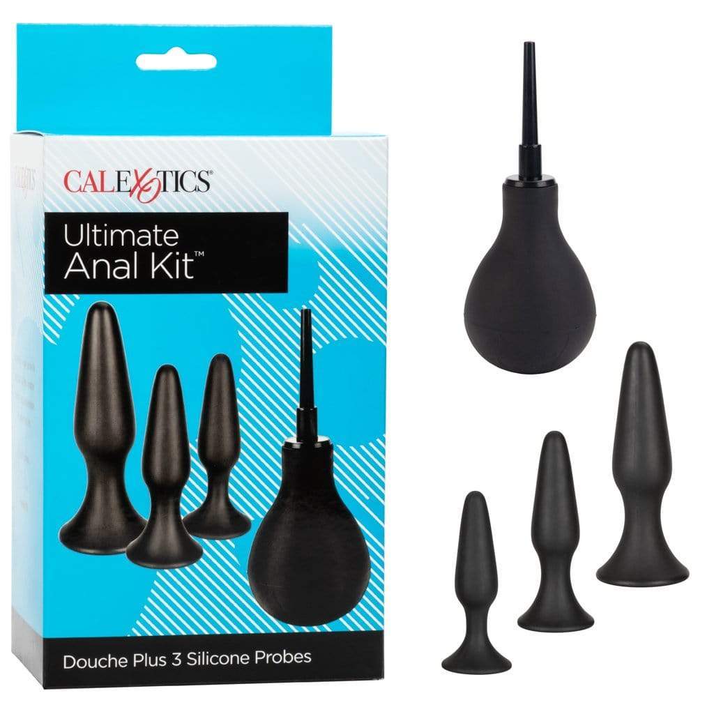 California Exotics - Ultimate Douche Plus Silicone Probes Anal Kit (Black) -  Anal Kit (Non Vibration)  Durio.sg