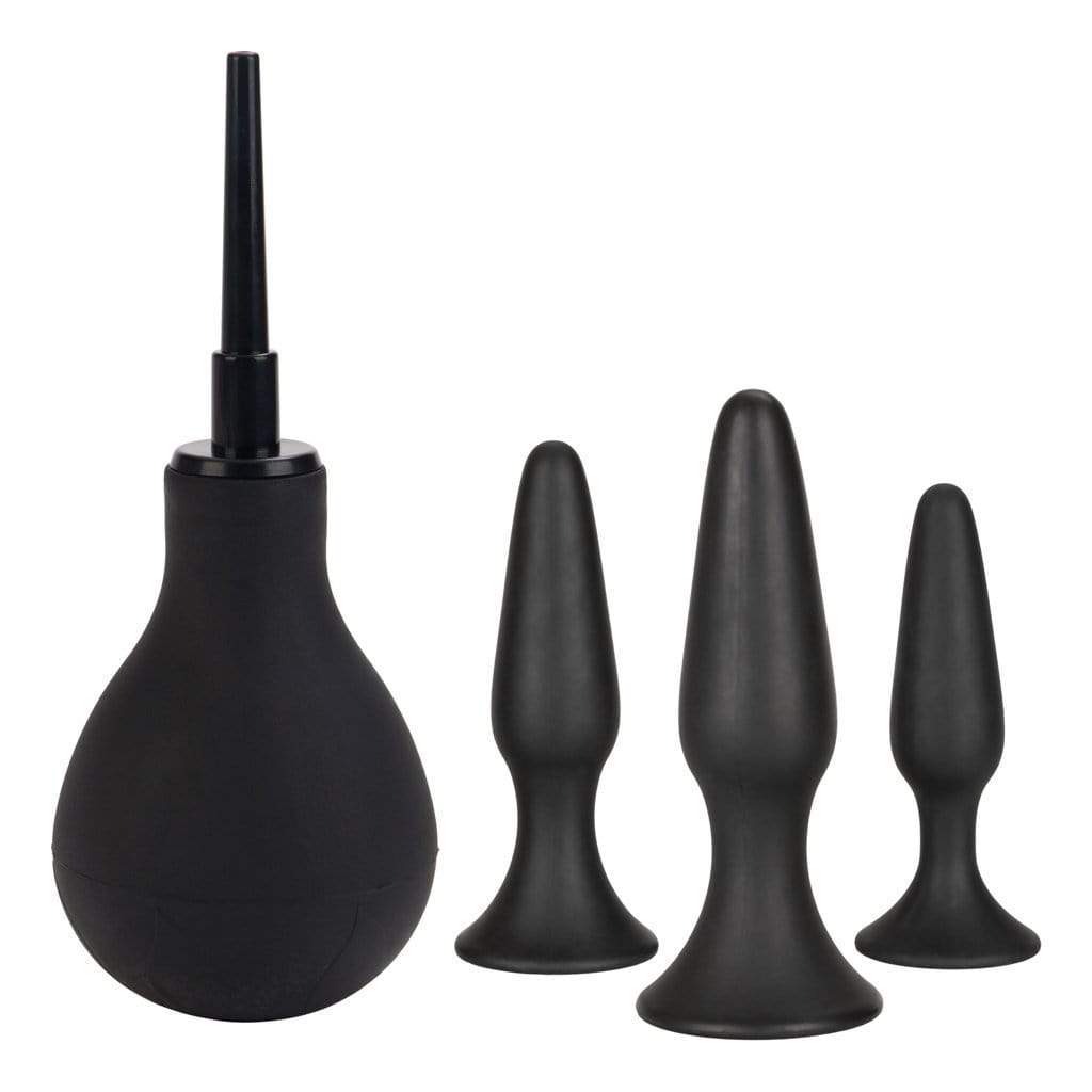 California Exotics - Ultimate Douche Plus Silicone Probes Anal Kit (Black) -  Anal Kit (Non Vibration)  Durio.sg