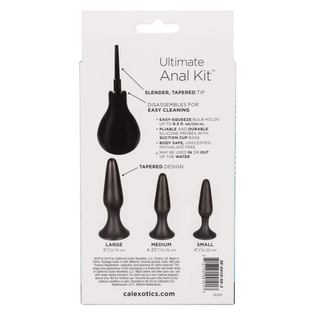 California Exotics - Ultimate Douche Plus Silicone Probes Anal Kit (Black) -  Anal Kit (Non Vibration)  Durio.sg