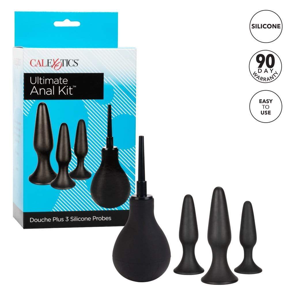 California Exotics - Ultimate Douche Plus Silicone Probes Anal Kit (Black) -  Anal Kit (Non Vibration)  Durio.sg