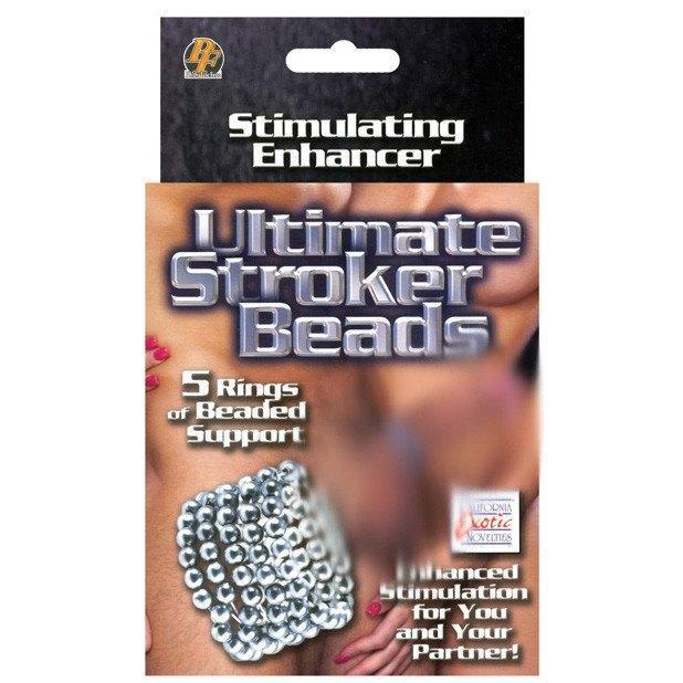 California Exotics - Ultimate Stroker Beads (Silver) -  Metal Cock Ring (Non Vibration)  Durio.sg