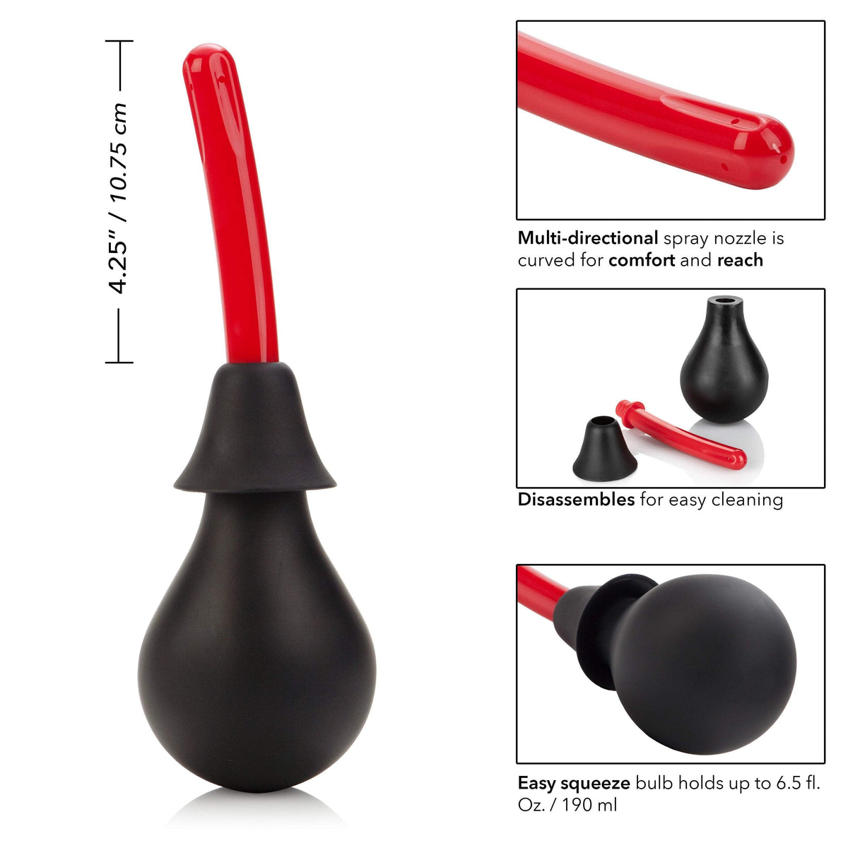 California Exotics - Ultra Anal Douche (Black) -  Anal Douche (Non Vibration)  Durio.sg