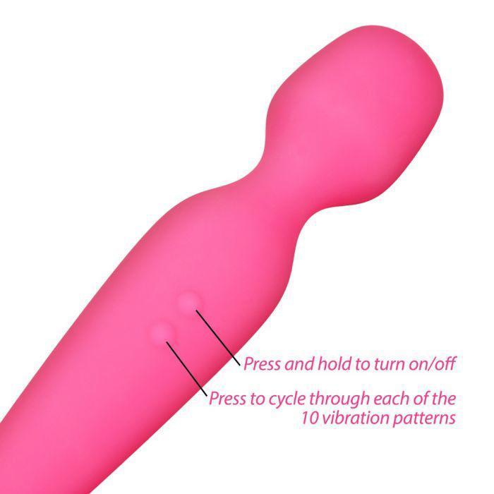California Exotics - Utopia Rechargeable Vibrating Massage Wand (Pink) -  Wand Massagers (Vibration) Rechargeable  Durio.sg