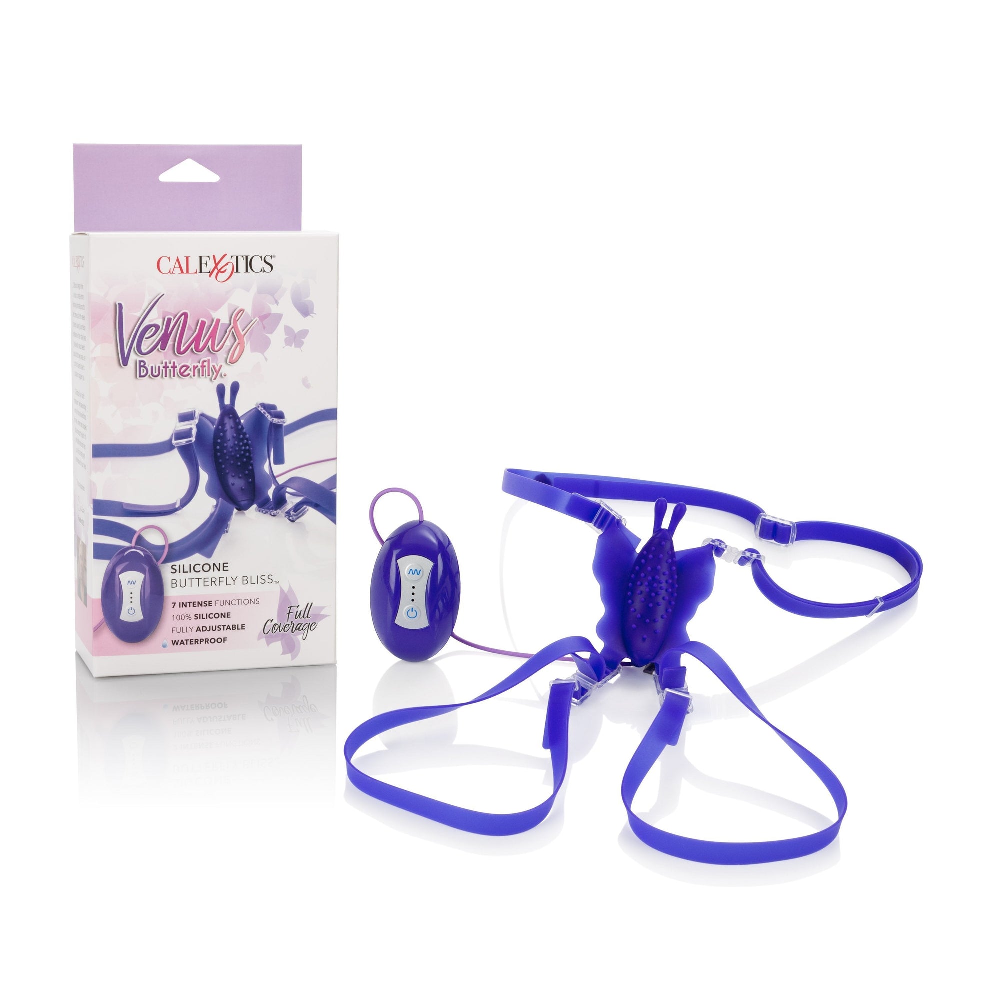 California Exotics - Venus 7 Function Silicone Butterfly Bliss Clit Massager (Purple) -  Clit Massager (Vibration) Non Rechargeable  Durio.sg