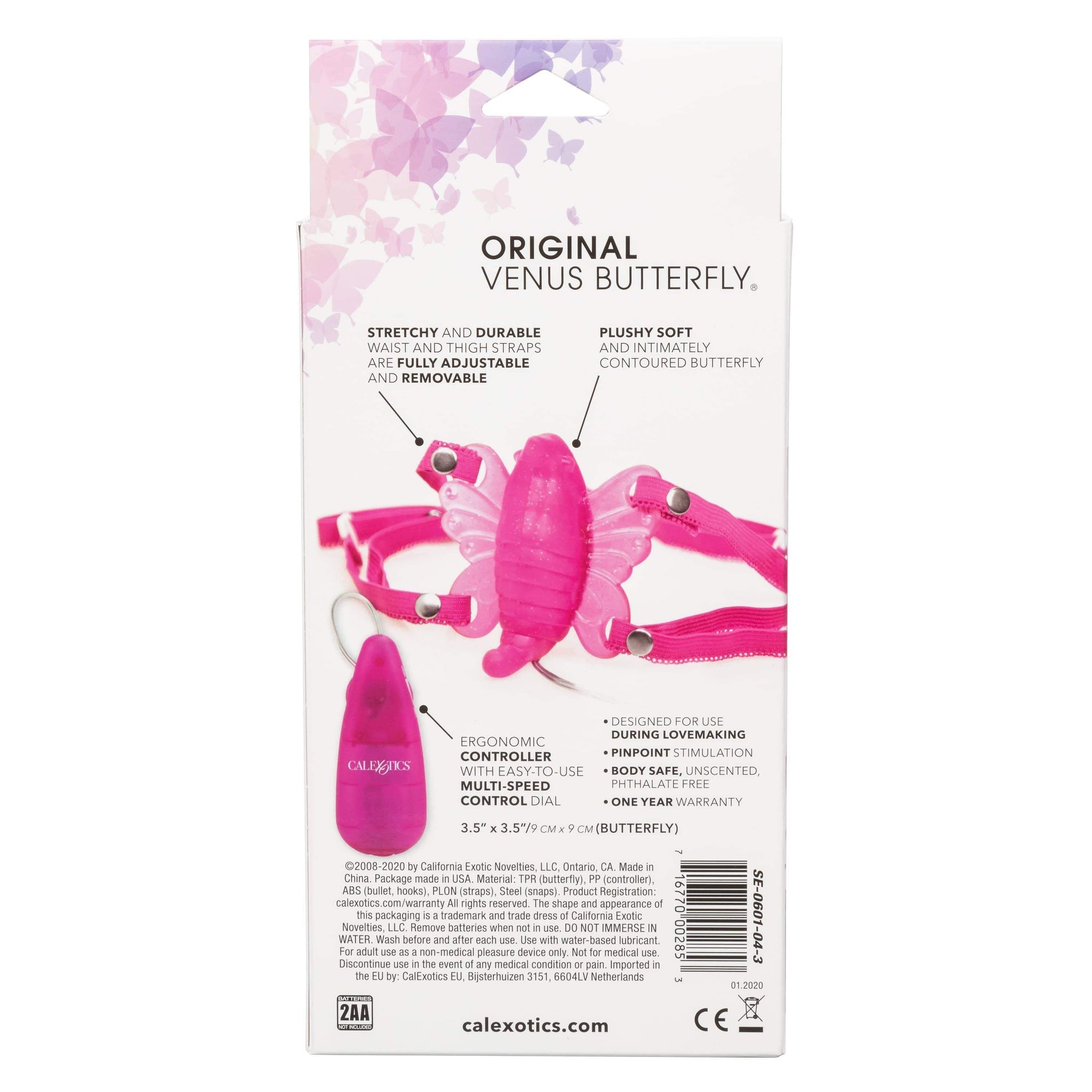 California Exotics - Venus Butterfly Original Remote Clit Massager (Pink) -  Clit Massager (Vibration) Non Rechargeable  Durio.sg