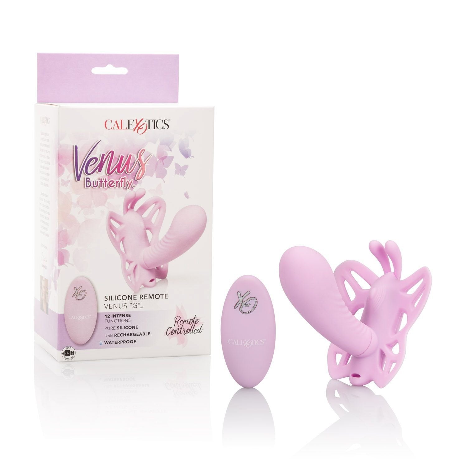 California Exotics - Venus Butterfly Silicone Remote Venus G Spot Vibrator (Pink) -  Remote Control Dildo w/o Suction Cup (Vibration) Rechargeable  Durio.sg