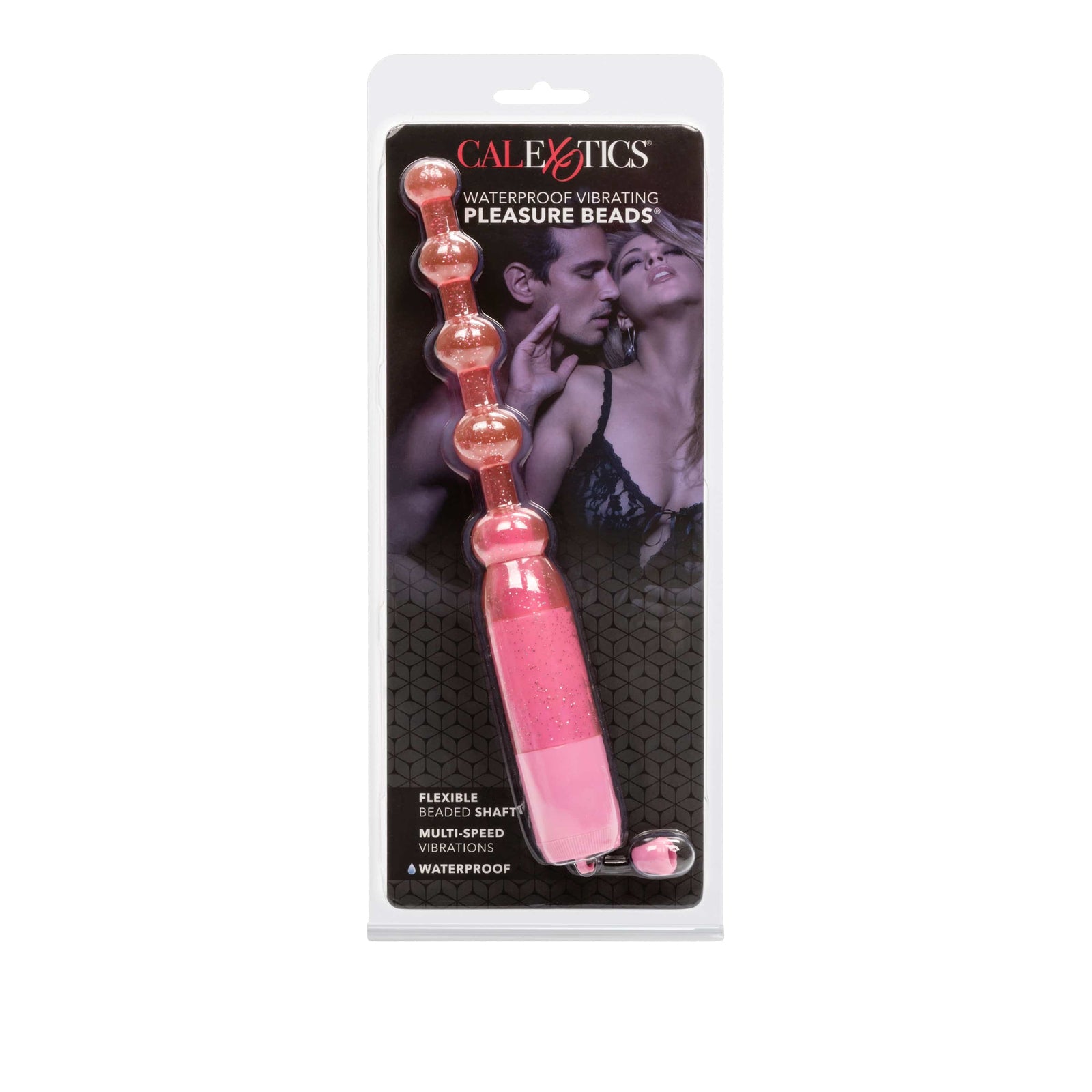 California Exotics - Waterproof Vibrating Pleasure Anal Beads (Pink) -  Anal Beads (Vibration) Non Rechargeable  Durio.sg