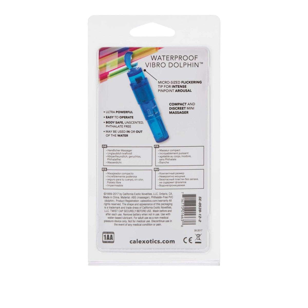 California Exotics - Waterproof Vibro Dolphin Clit Massager (Blue) -  Clit Massager (Vibration) Non Rechargeable  Durio.sg