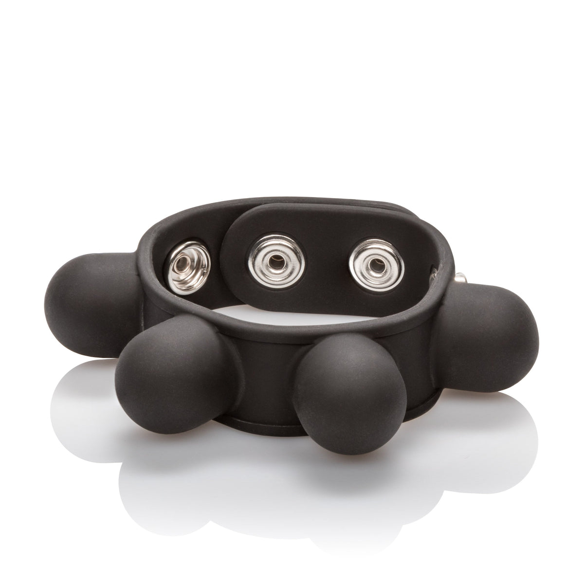 California Exotics - Weighted Ball Stretcher Cock Ring (Black) -  Silicone Cock Ring (Non Vibration)  Durio.sg